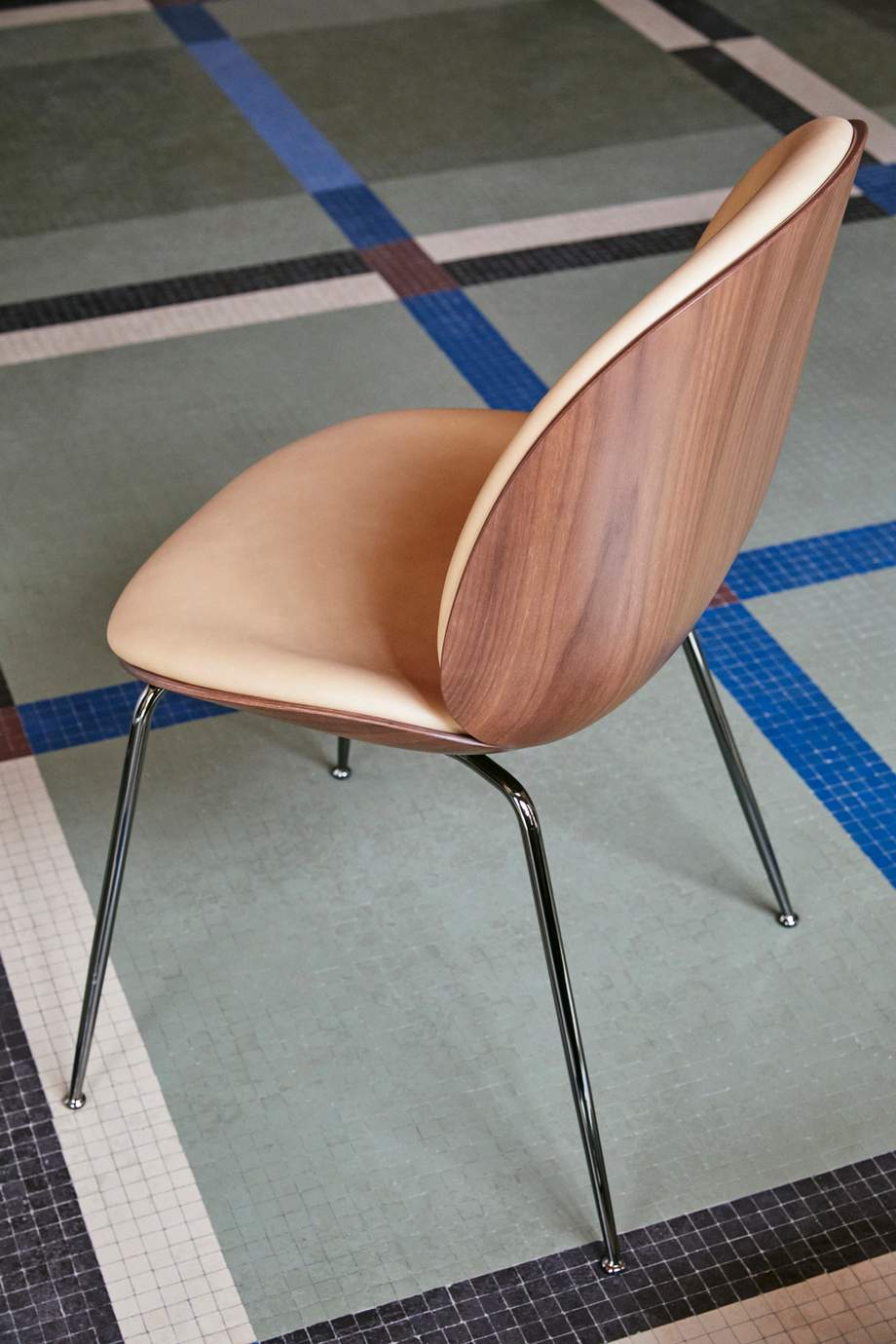 Gubi Beetle Chair 3D Veneer Metal Base