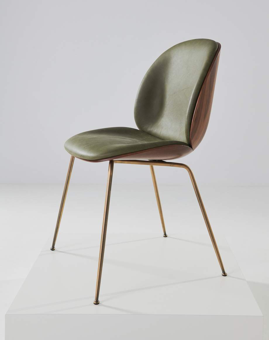 Gubi Beetle Chair 3D Veneer Metal Base
