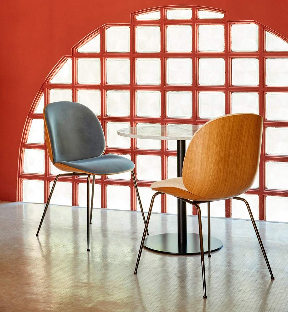 Gubi Beetle Chair 3D Veneer Metal Base