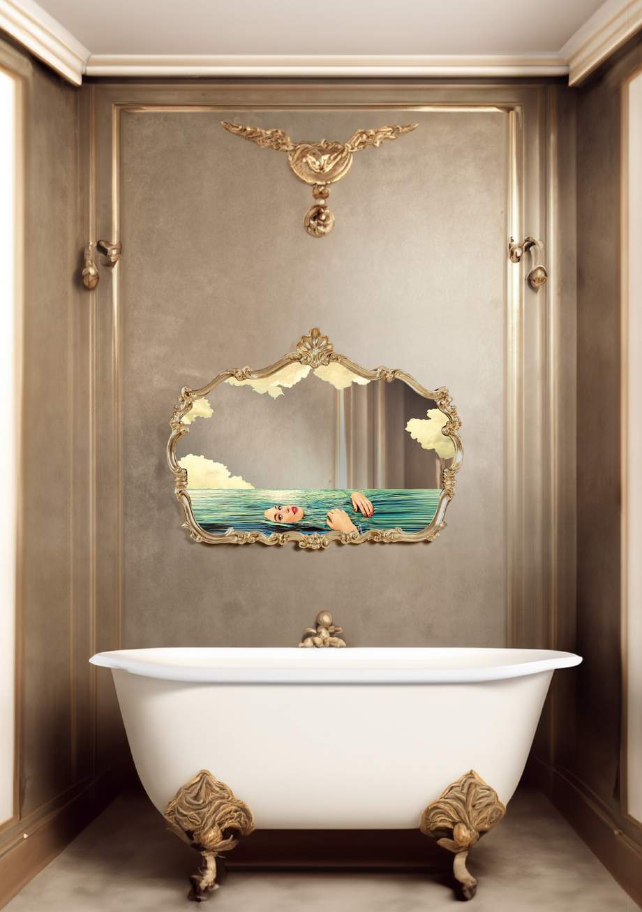 Seletti Toiletpaper Baroque Mirror Seagirl