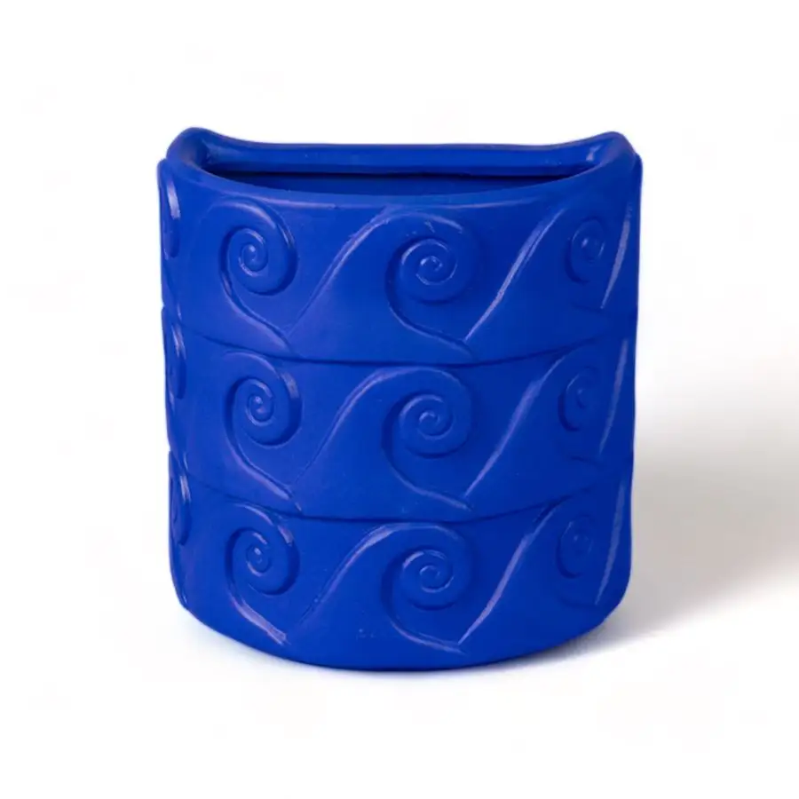Seletti Magna Graecia Terracotta Wall Vase Onde Blue