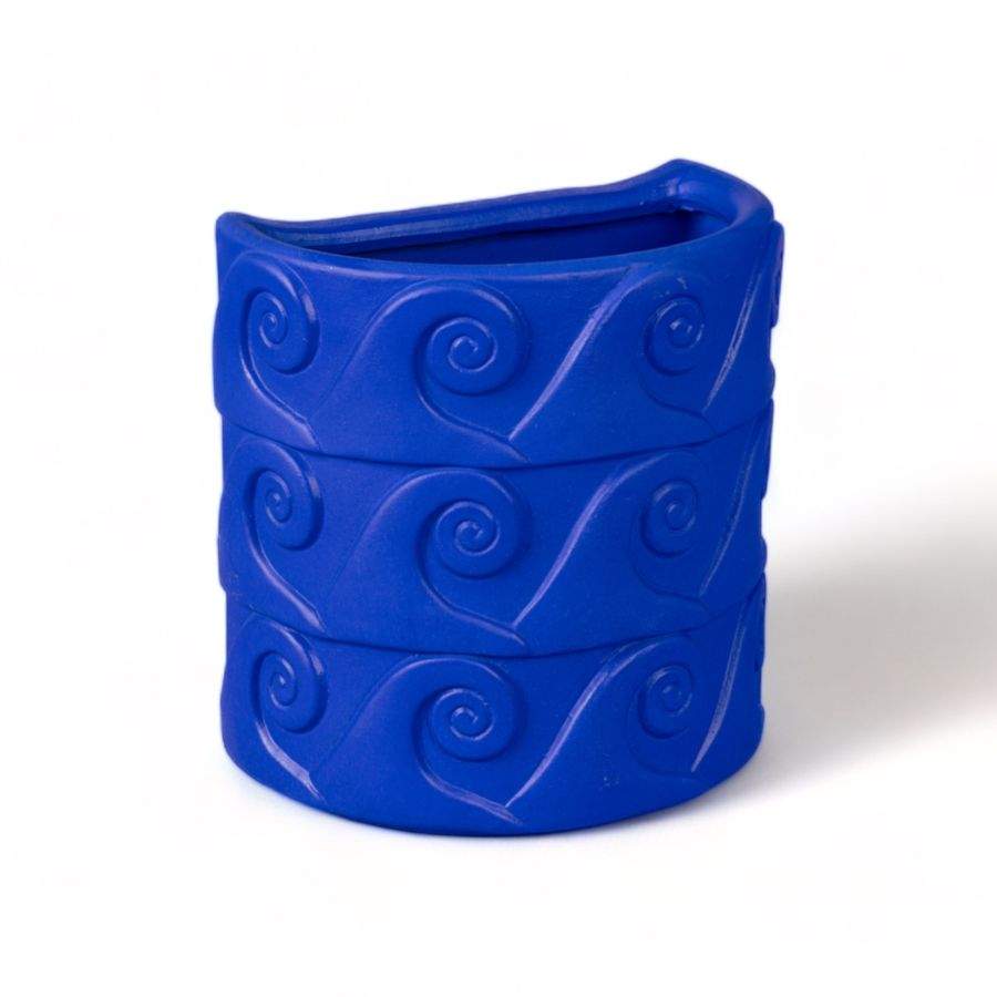 Seletti Magna Graecia Terracotta Wall Vase Onde Blue