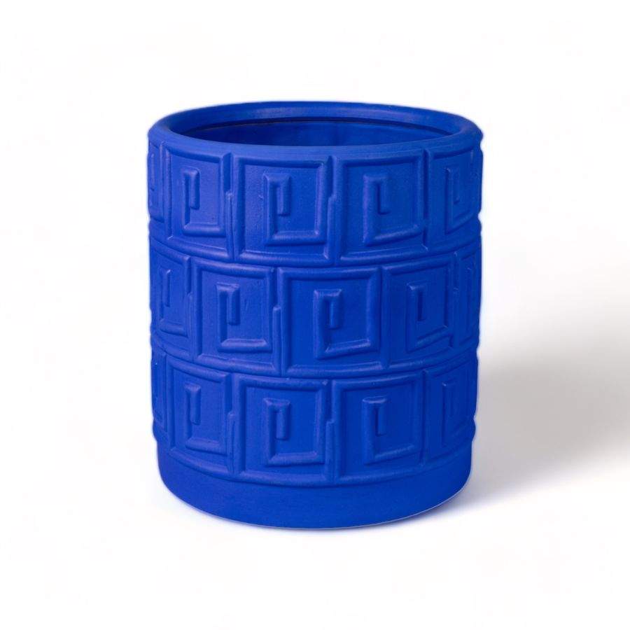 Seletti Magna Graecia Terracotta Vase Greca Blue