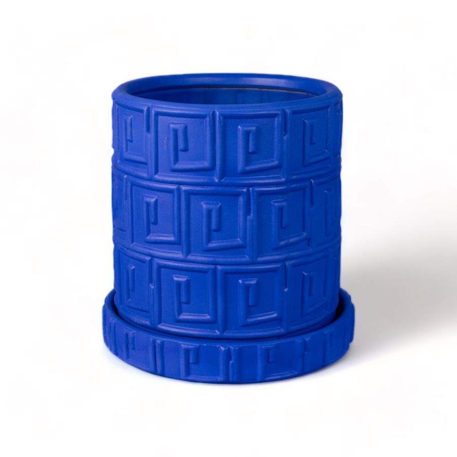 Seletti Magna Graecia Terracotta Vase Greca Blue