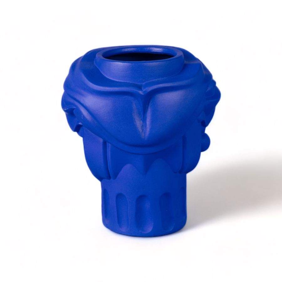 Seletti Magna Graecia Terracotta Vase Woman Blue