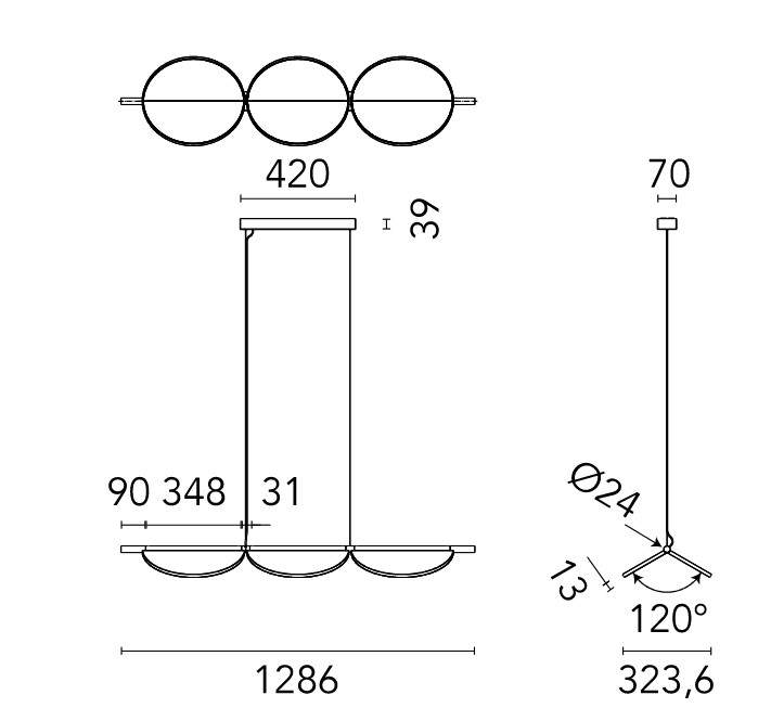 Flos Almendra Linear Suspension Lamp