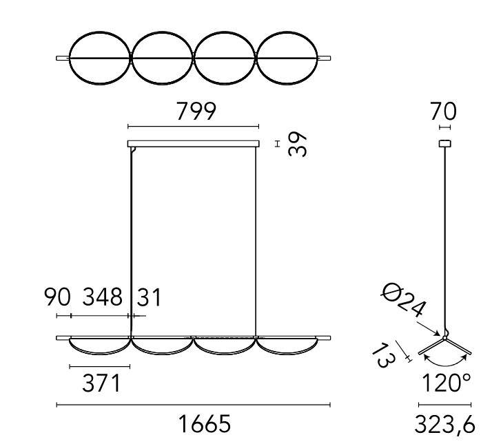 Flos Almendra Linear Suspension Lamp