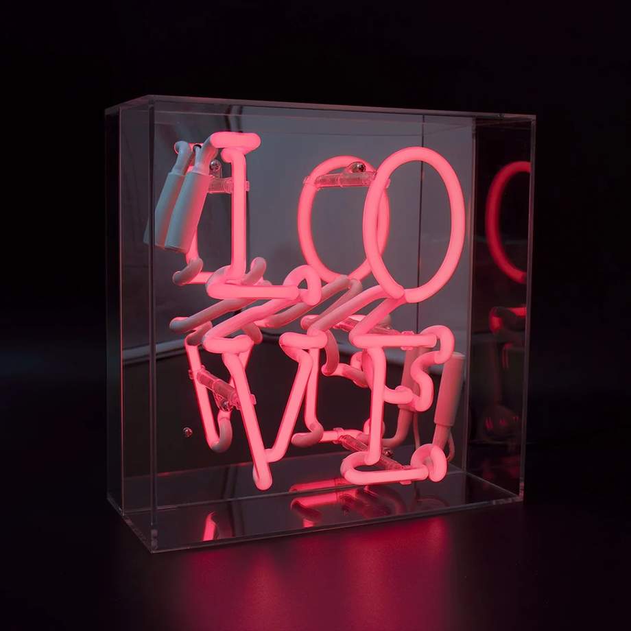 'Love' Neon Box Sign