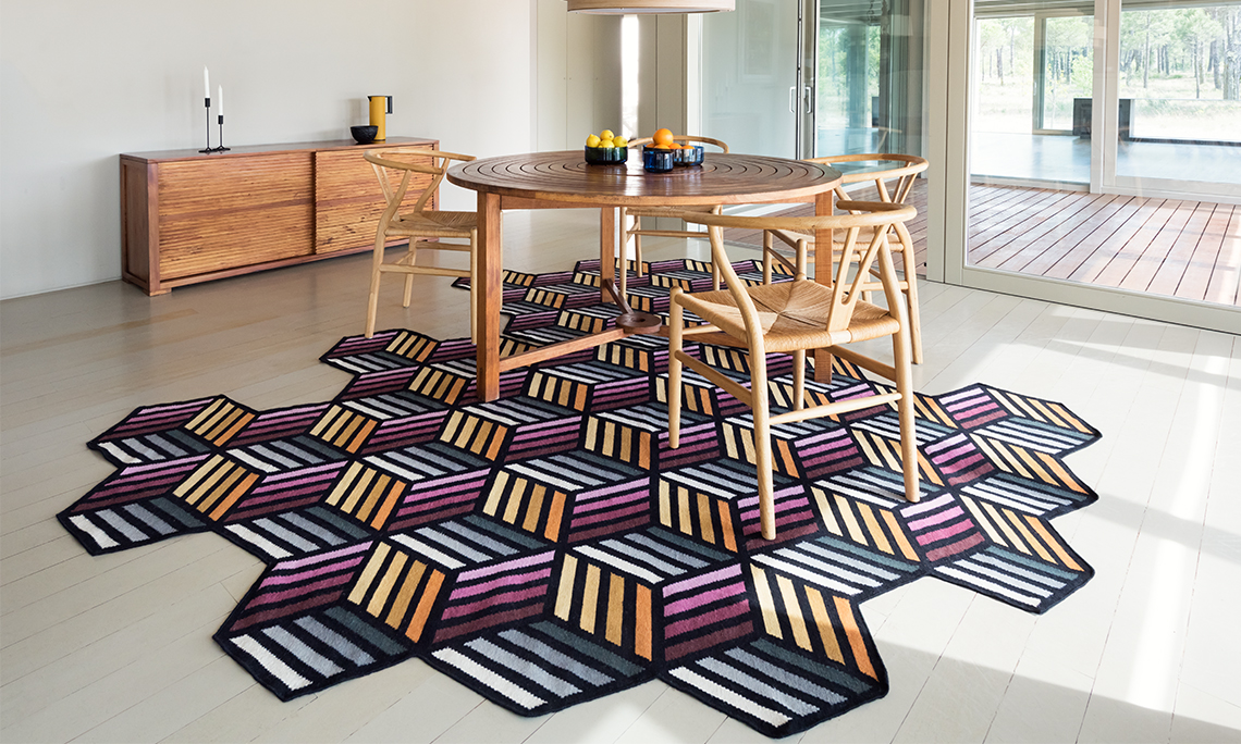 Gan Rugs Parquet Hexagon Rug