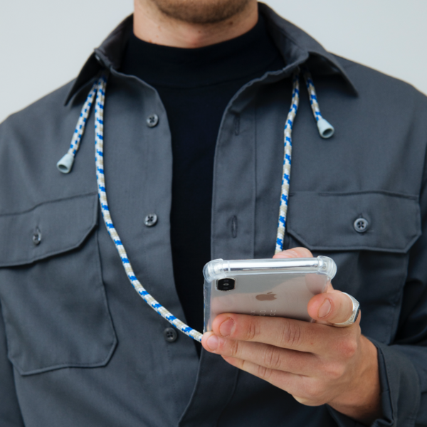 Iphone Necklace Silicon Case Grey